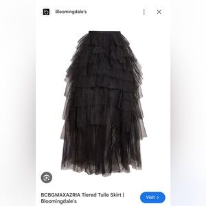 BCBG MAX AZRIA BLACK TULLE SKIRT